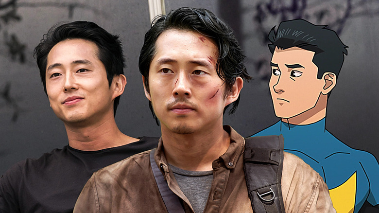 Steven Yeun as Ben (Burning), Glenn (The Walking Dead), and Mark (Invincible).