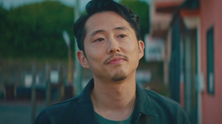 Squeeze (Steven Yeun) looking a little smug in Sorry to Bother You.