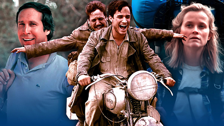 Clark Griswold (Chevy Chase) in National Lampoon's Vacation; Che Guevara (Gael Garcia Bernal) and Alberto Granado (Rodrigo de la Serna) in The Motorcycle Diaries; Cheryl Strayed (Reese Witherspoon) in Wild