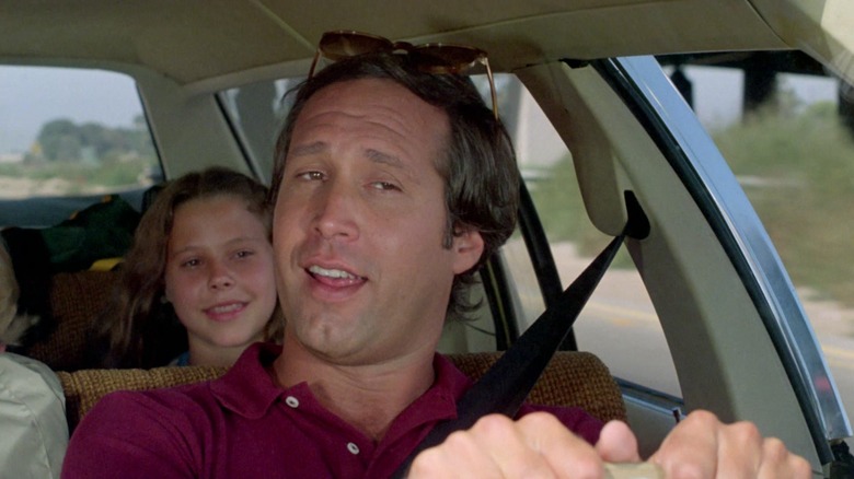 Clark Griswold (Chevy Chase) driving in National Lampoon's Vacation