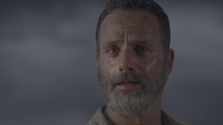 Andrew Lincoln as a sweaty Ricky Grimes in The Walking Dead