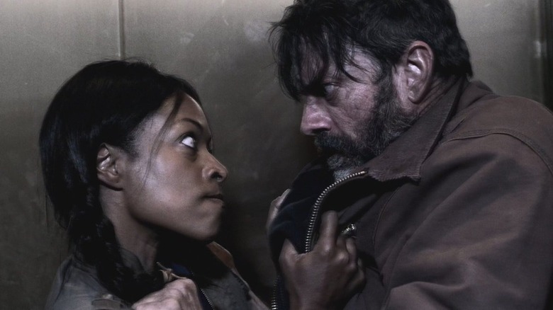 Kellita Smith and Keith Allen as Roberta and Alvin fighting in Z Nation