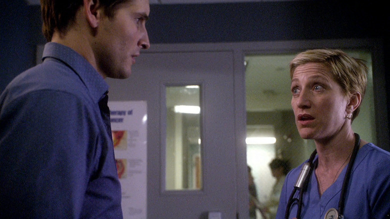 Jackie Peyton (Edie Falco) talking on Nurse Jackie