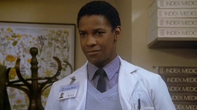 Dr. Philip Chandler (Denzel Washington) in a medical office on St. Elsewhere