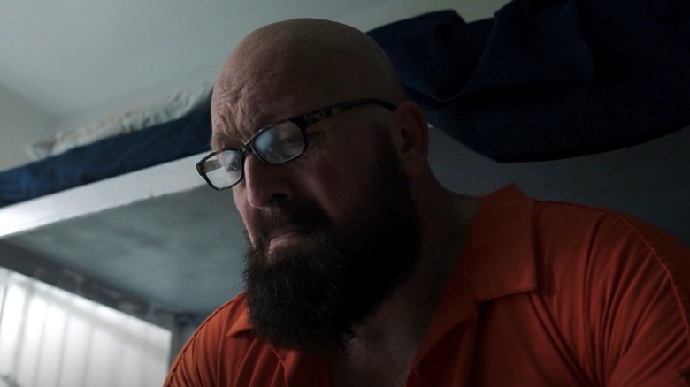 Paul Wight's Big Pink looking sad in Happy!