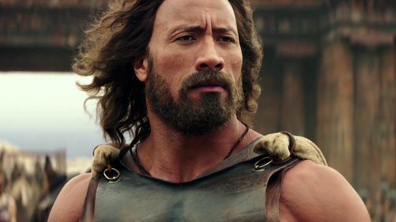 Dwayne Johnson's Hercules looking into the distance in Hercules