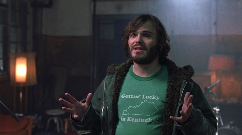 Jack Black's Dewey Finn gesturing in School of Rock