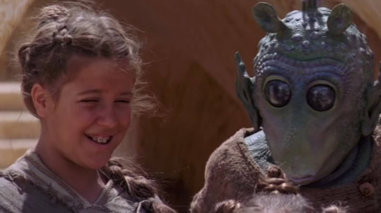 Amee (Katie Lucas) smiling in Star Wars: Episode I - The Phantom Menace