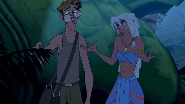 Kida talking to a disheveled Milo in Atlantis: The Lost Empire