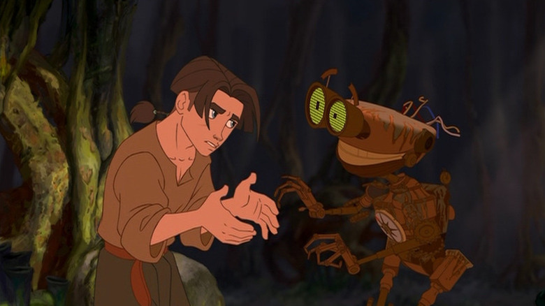 Jim Hawkins talking to B.E.N. in Treasure Planet
