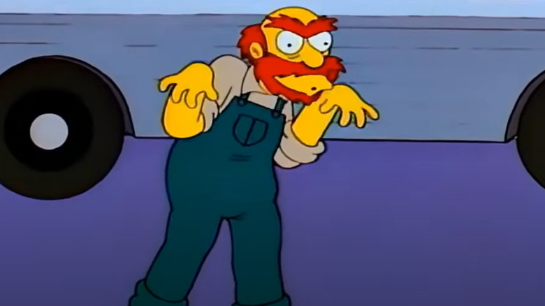 Groundskeeper Willie being spooky