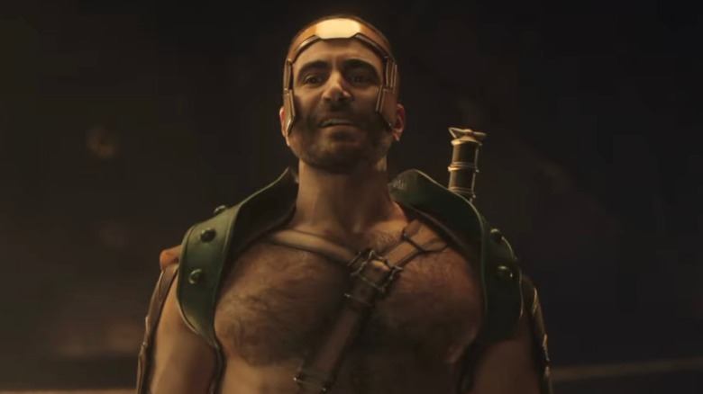 Brett Goldstein as Hercules speaking to Zeus in Thor: Love & Thunder