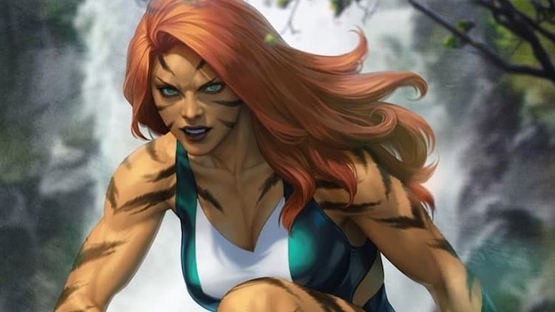 Tigra from the cover of Blood Hunt #1 by Stanley "Artgerm" Lau