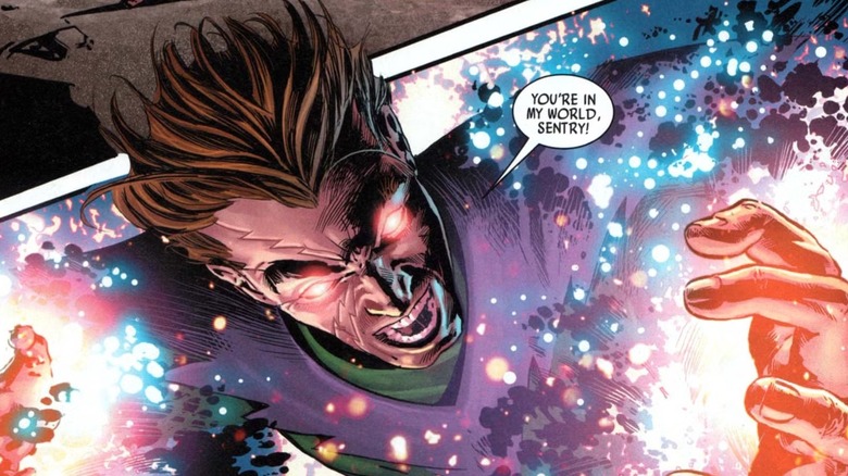 Molecule Man confronts the Sentry in Dark Avengers #12