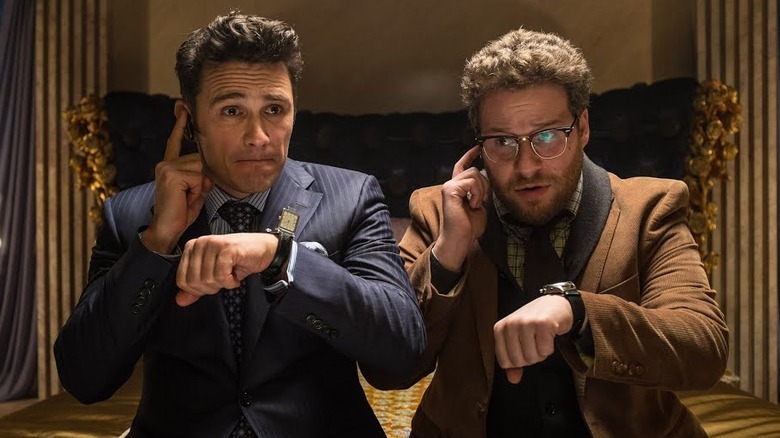 James Franco as Dave Skylark and Seth Rogen as Aaron Rapaport in The Interview.