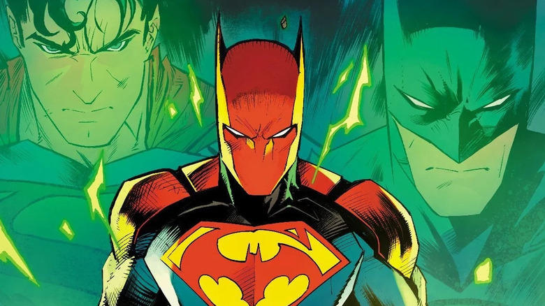 Superman and Batman loom over SuperBat