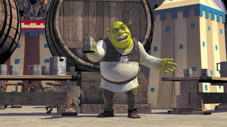 Shrek holding tankard in Shrek