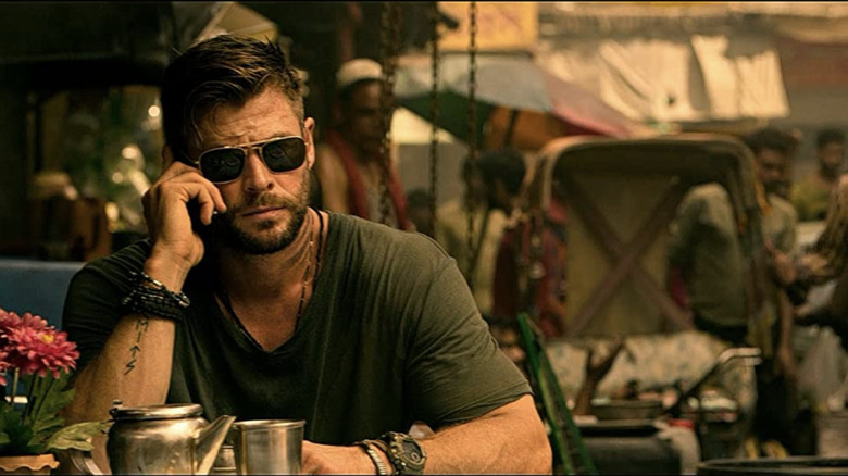 Tyler Rake talking on the phone