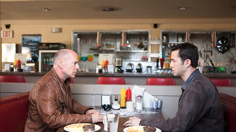 Old Joe and Young Joe sitting at diner