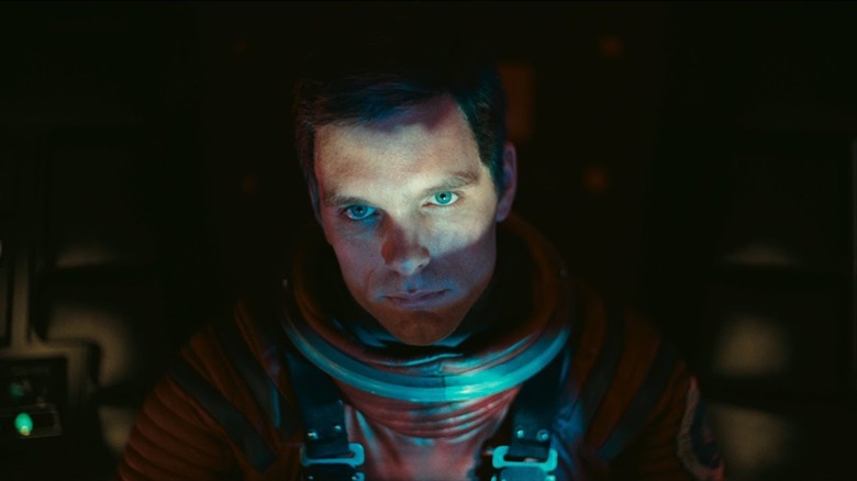 David Bowman (Kier Dullea), in space suit, is on the odyssey of his life in 2001: A Space Odyssey