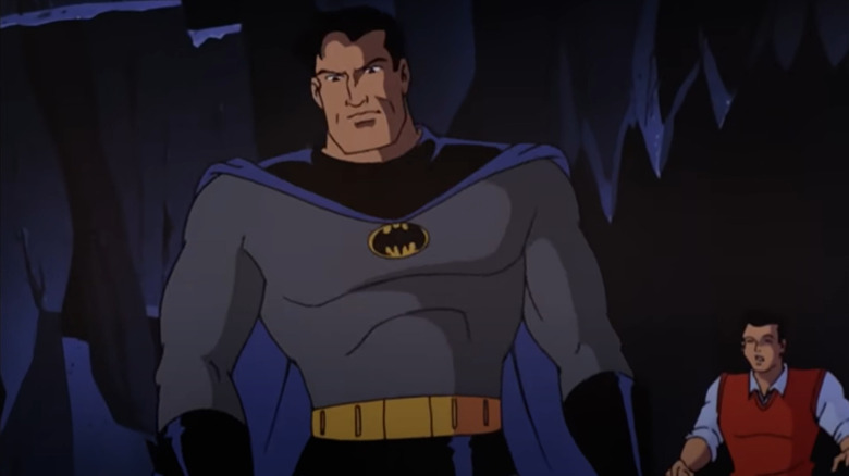 Batman monologuing in Batcave