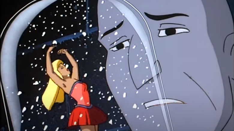 Mr. Freeze talking to snow globe