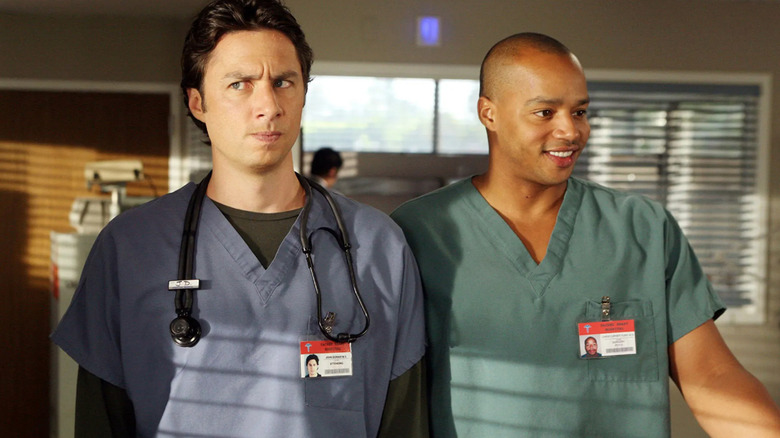 Zach Braff and Donald Faison in "Scrubs."
