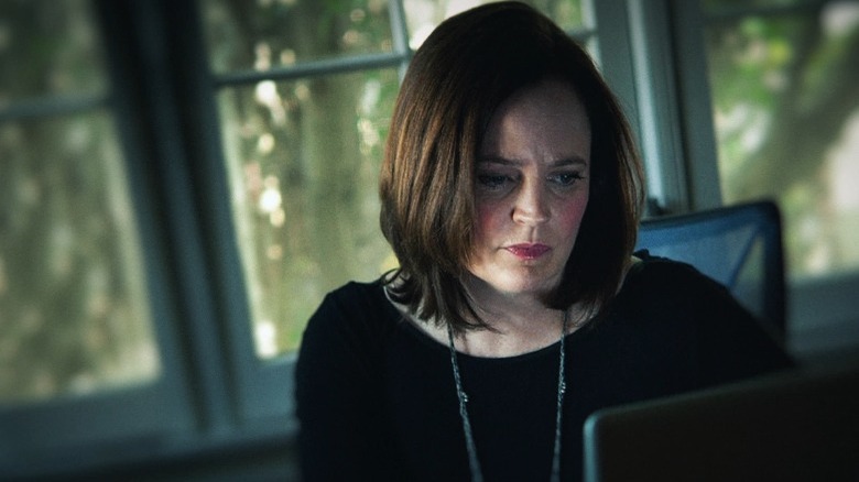 Michelle McNamara at laptop