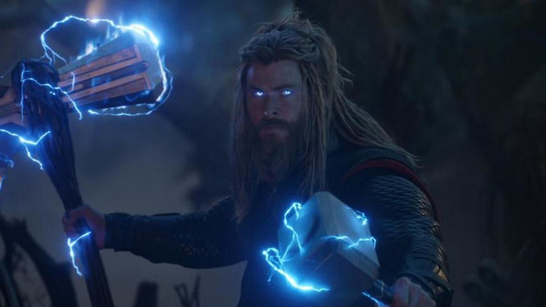 Chris Hemsworth as Thor looking scared in Thor: Ragnarok
