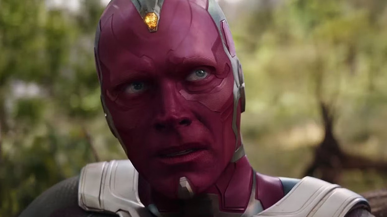 Paul Bettany as Vision accepting his fate in Avengers Infinity War