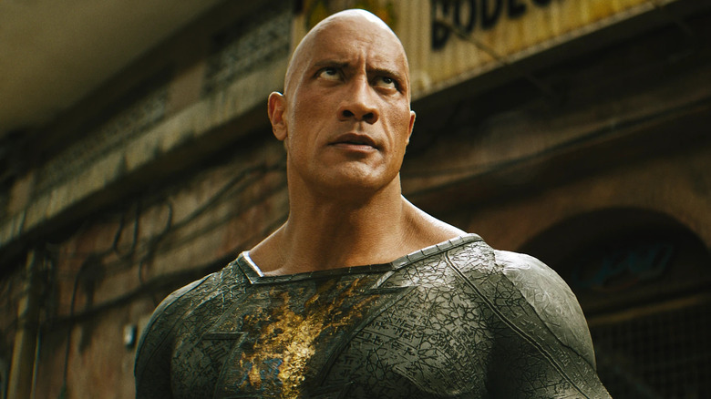 Dwayne Johnson as Black Adam, standing in Kahndaq in Black Adam