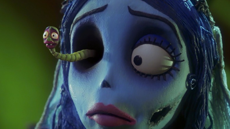 Corpse Bride worm comes out of eye