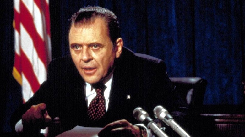 Nixon holding a press conference