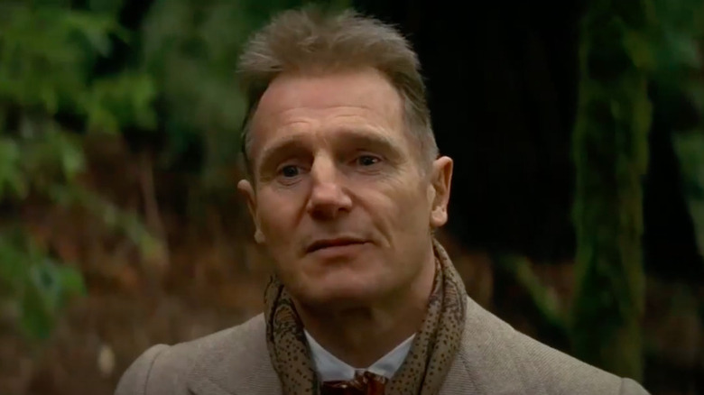 Liam Neeson tan jacket