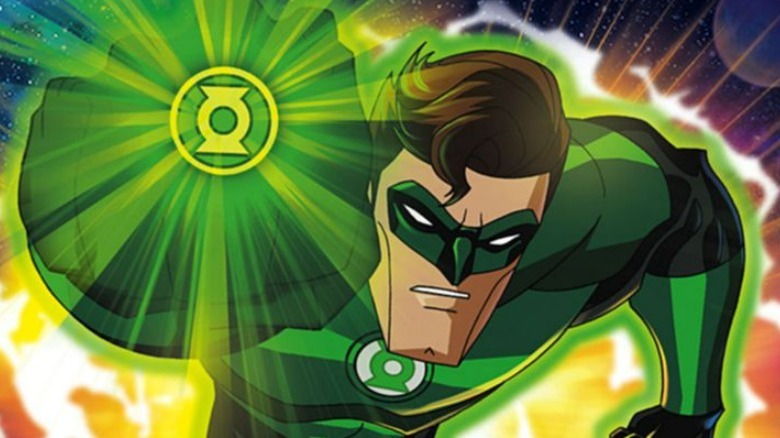 Green Lantern flying