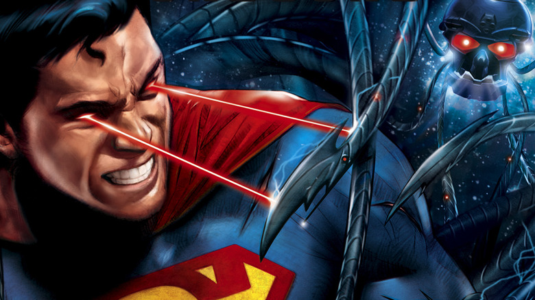 Superman fighting Brainiac