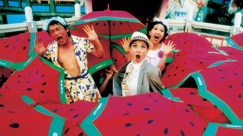 Watermelon umbrella dance