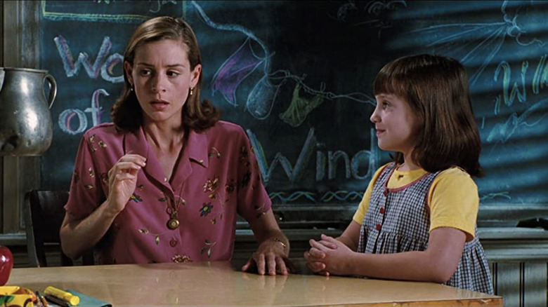 Miss Honey and Matilda sitting in a classroom
