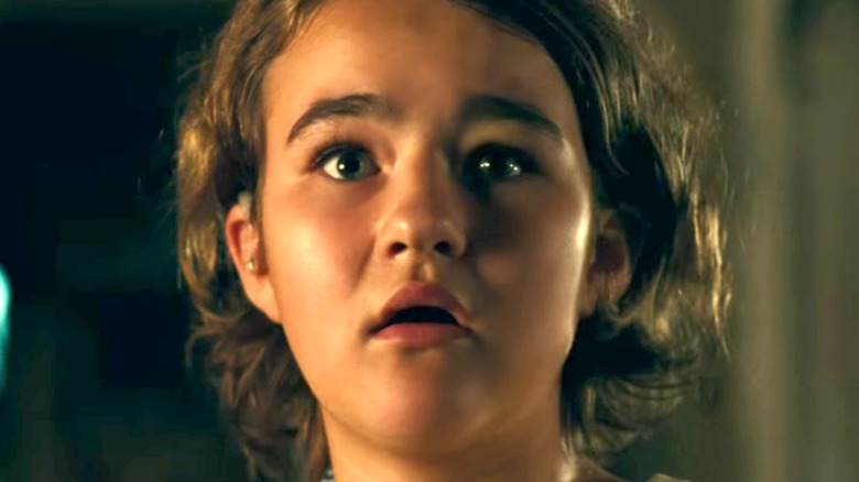 Millicent Simmonds looks scared Quiet Place