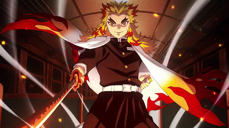 Flame Hashira Kyōjurō Rengoku in Demon Hunter: Mugen Train