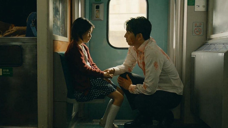 Su-an Kim and Gong Yoo in Train to Busan