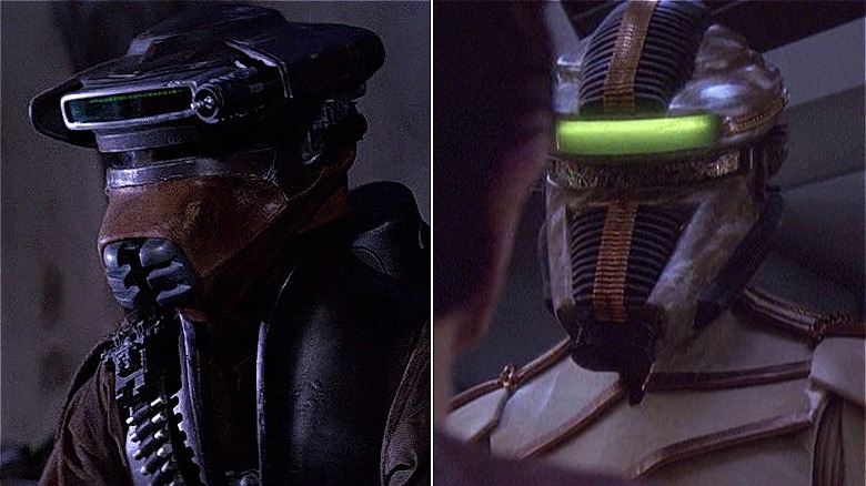 Split image of Boushh and the Breen each in close-up