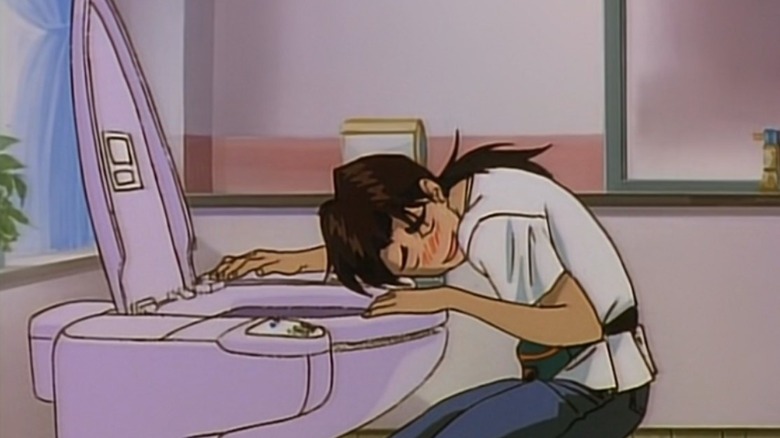 Kintaro Oe nuzzling toilet Golden Boy