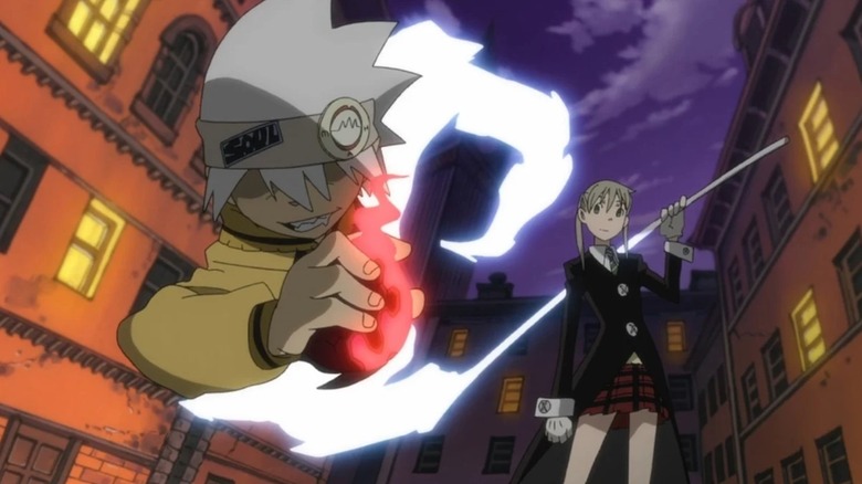 Maka Albarn wields Soul Evans Soul Eater