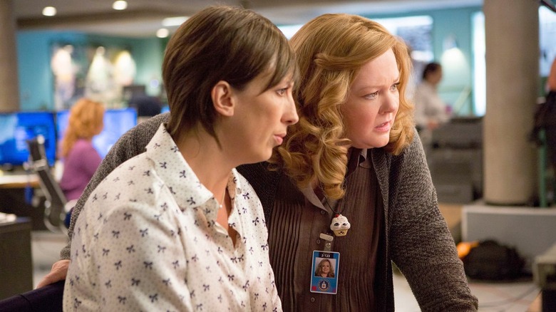 Miranda Hart and Melissa McCarthy in "Spy"