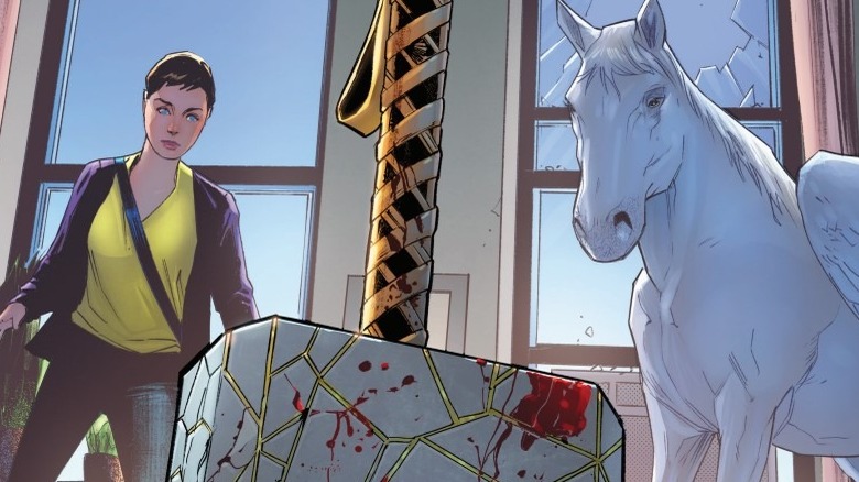 Marvel's Jane Foster & the Mighty Thor #1's Jane and Mister Horse