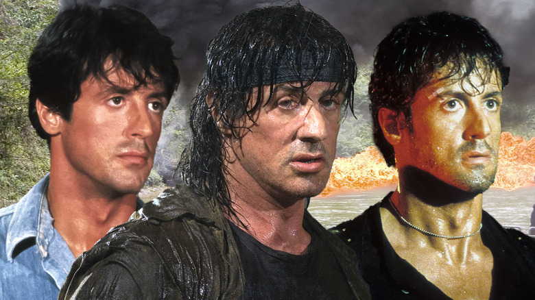 Composite image of Sylvester Stallone characters