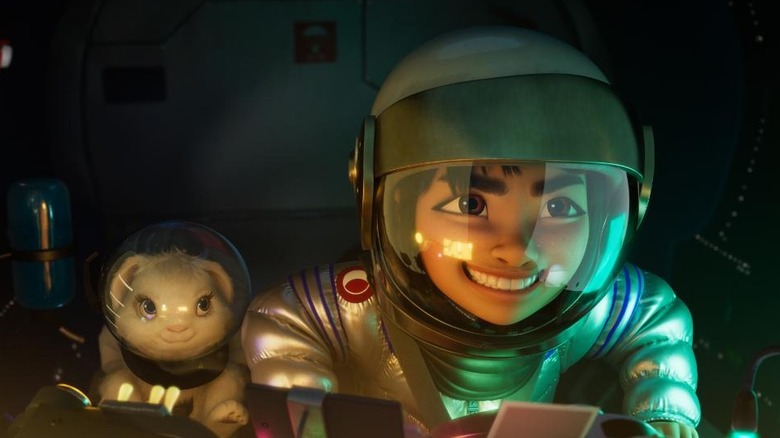 Two characters take flight in "Over The Moon"