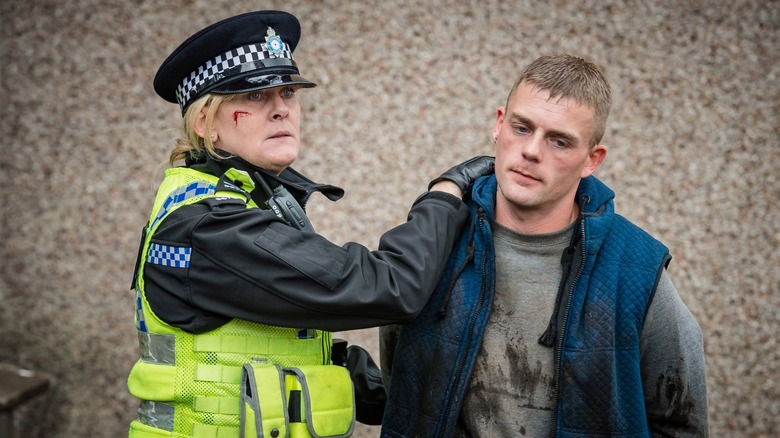 Sarah Lancashire makes an arrest
