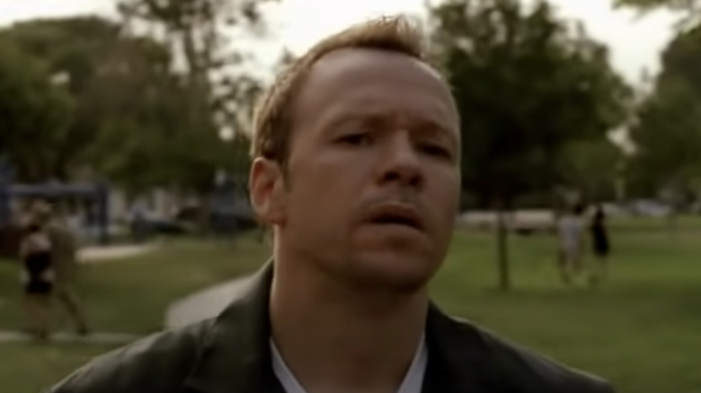 Donnie Wahlberg expressing frustration